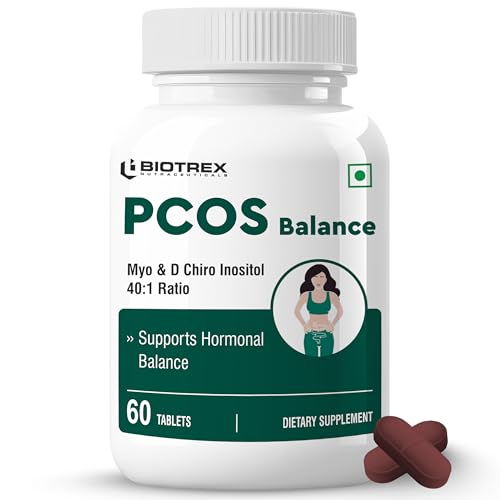 Image of Biotrex Nutraceuticals PCOS Supplement for women with 40:1 Ratio, High Purity Pharma Grade Ingredients | 2000mg Myo Inositol to 50mg D Chiro Inositol | Ovarian Support | Normalize Cycle | 60 Vegetarian Tablets