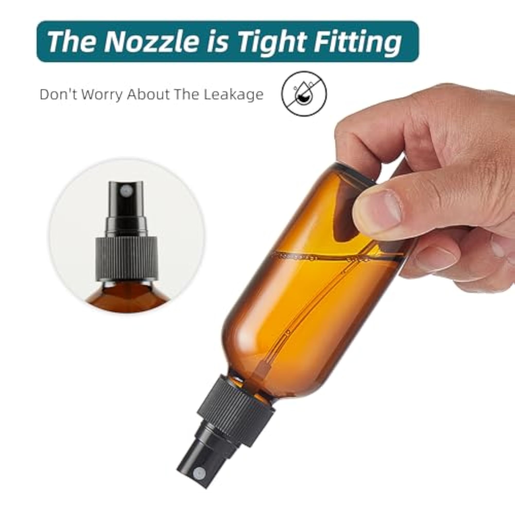 Dark Amber Glass Spray Bottles Set, Essential Oil Essential