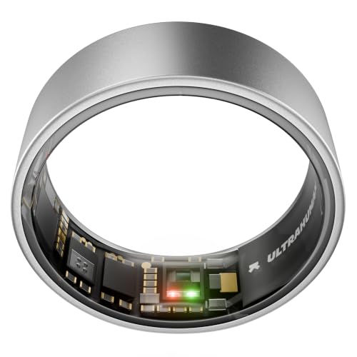 Image of ULTRAHUMAN Ring AIR - Raw Titanium - Size 8 - Smart Ring | No App Subscription Fee | Size First with Sizing Kit | Sleep, Activity & Heart Rate Tracking | Fitness Ring for Men & Women