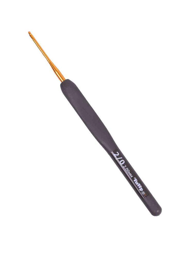 Tulip Crochet Hook, Black, Gold, Taille unique