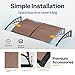 VIVOHOME Polycarbonate Window Door Awning Canopy Brown with Black Bracket 40 Inch x 80 Inch