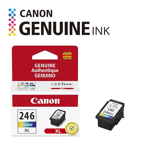 Image of Canon CL-246 XL Genuine Color Ink Cartridge, Compatible with iP2820, MG2420 /2924 /2920 /3020 /2522 /2525, MX492, TS3120 /302 /302a /202 /202a /4520 /3320