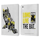 Head Case Designs Officially Licensed Batman DC Comics Collage 80th Anniversary Leather Wallet Case Compatible with Apple iPad Air 11 2020/2022/2024/2025