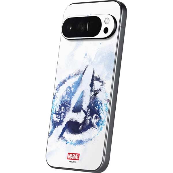 Skinit Decal Phone Skin Compatible with Google Pixel 9 Pro XL - Officially Licensed Marvel Avengers Blue Logo Design