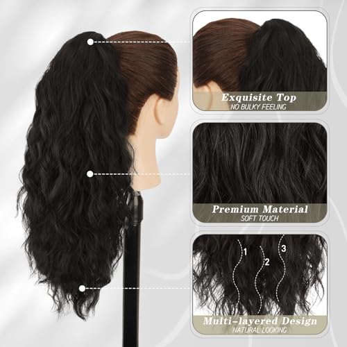 Extension de cheveux queue de cheval postiche synthétique long - 5