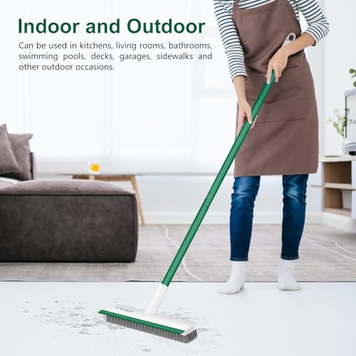 image for SetSail Upgraded Large 12 in Wide Floor Scrub Brush with 51-Inch Long 