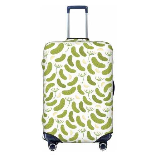 Pickled Cucumbers Luggage Cover Washable Elasticated Luggage Covers For Suitcase Tsa Approved Stylish Dust And Scratch Resistant Luggage Case Protector For Kids And Adults