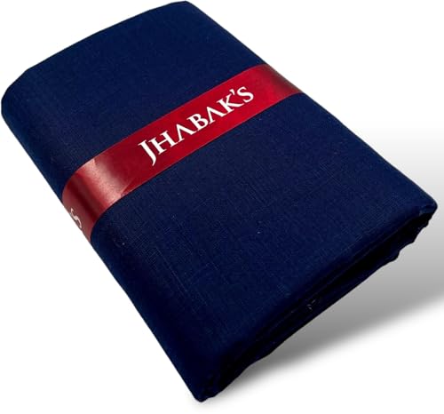 Image of JHABAK'S Unstitched Cotton Blend Solid Shirt & Trouser Fabric - 2.25 m Shirt Cloth - 1.20 m Pant Piece