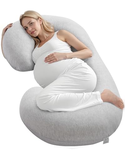 VEVOR Pregnancy Pillow, C-Shaped Full Body Maternity Pillow for Sleeping, Ultra-Soft and Breathable...