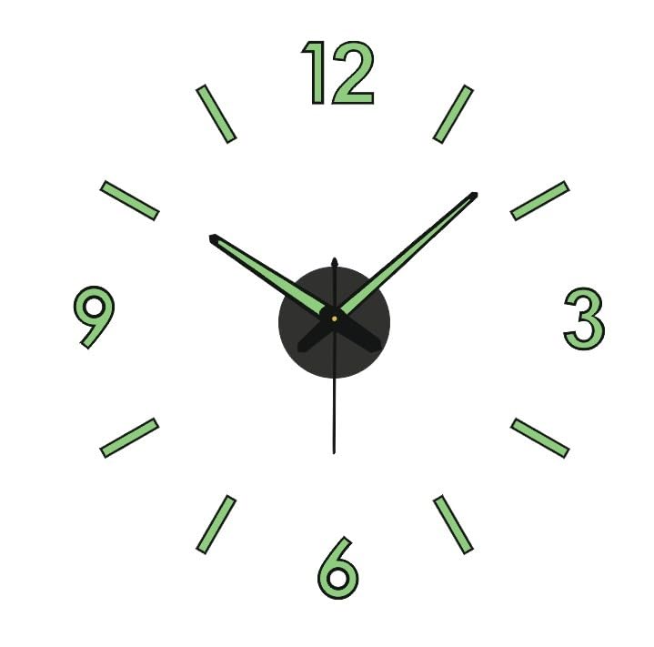 Radium Simple Wall Clock – Minimalist Modern Analog Timepiece with Glow-in-Dark Radium Markers &, Office, Living Room & Bedroom Décor (60x60cm) (Simple Rediyum)-image-15
