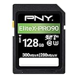 PNY 128GB EliteX-PRO90 Class 10 U3 V90 UHS-II SDXC Flash Memory Card