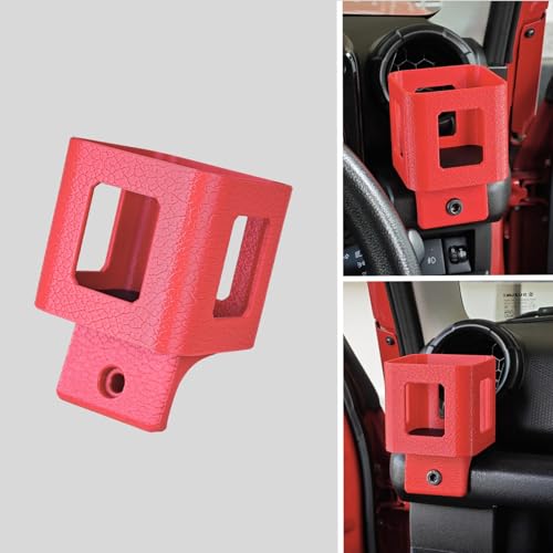 Image of Cup Holder for Jimny (750ml), Dashboard AC Vent Mount, ABS Plastic (Pack of 1) (RED)