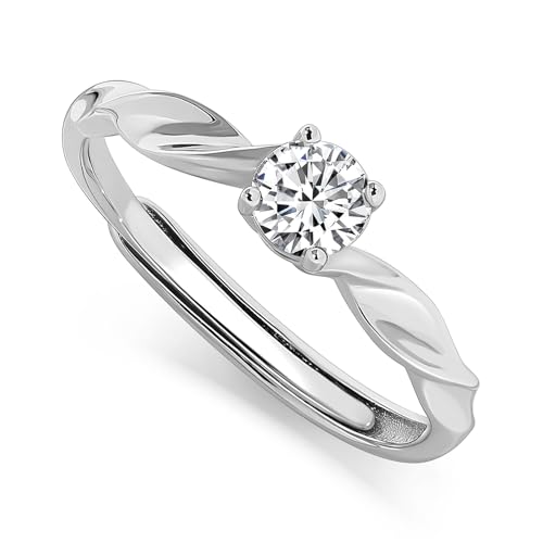 Bague de fiançailles Meissa en argent sterling et oxydes de zirconium scintillants
