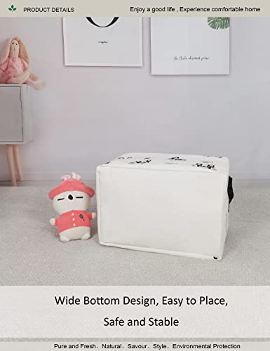 Image of Rectangular Bulldog Laundry Storage Bin for Adults and Kids | Damp resistant canvas fabric, sturdy stitched carry handles, foldable design organizes closet and playroom daily supplies