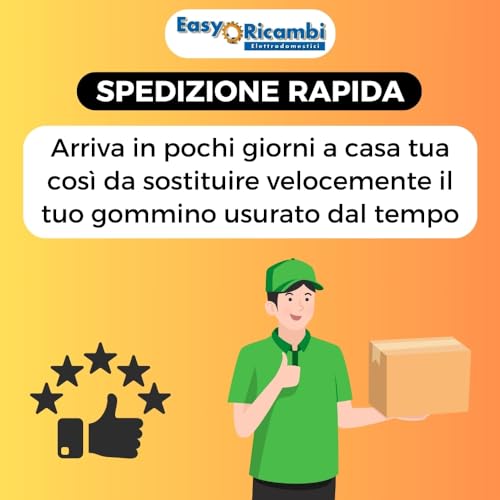 Easyricambi - Gummihalterung für Rauchsonden Pelletofen (für Kapseln von 3,8 bis 4 mm) Ersatzteile und Zubehör für Pelletofen, Pelletheizung, Silikongummi für hohe Temperaturen für Rauchabzieher