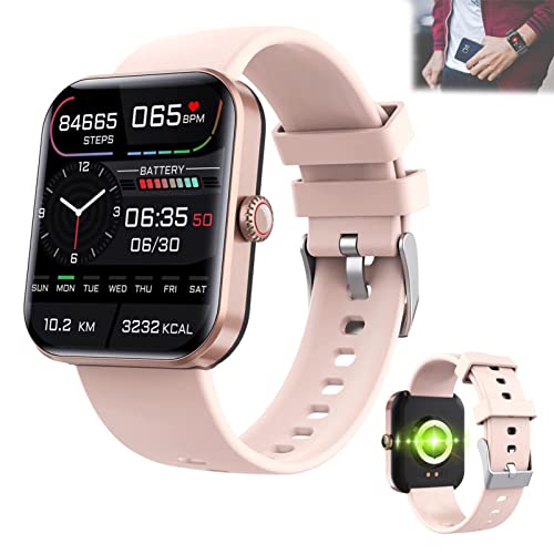 2023 New F57L Blood Glucose Monitoring Smartwatch,Fashion Smartwatch,Non-Invasive Blood Glucose Test Smart Watch,Fitness Tracker With Blood Pressure,Heart Rate Monitor, Calorie Step Counter (Pink) #TOP22