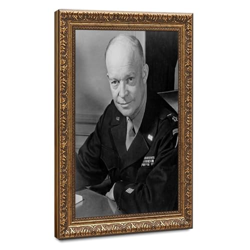 Décoration murale salon Général D Eisenhower impression toile 30,5x45,7 cm