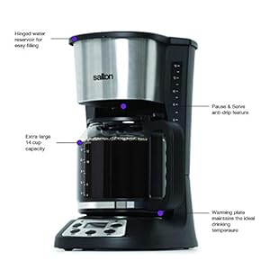 Salton 14 Cup Coffee Maker, Black Salton 14 Cup Coffee Maker Black