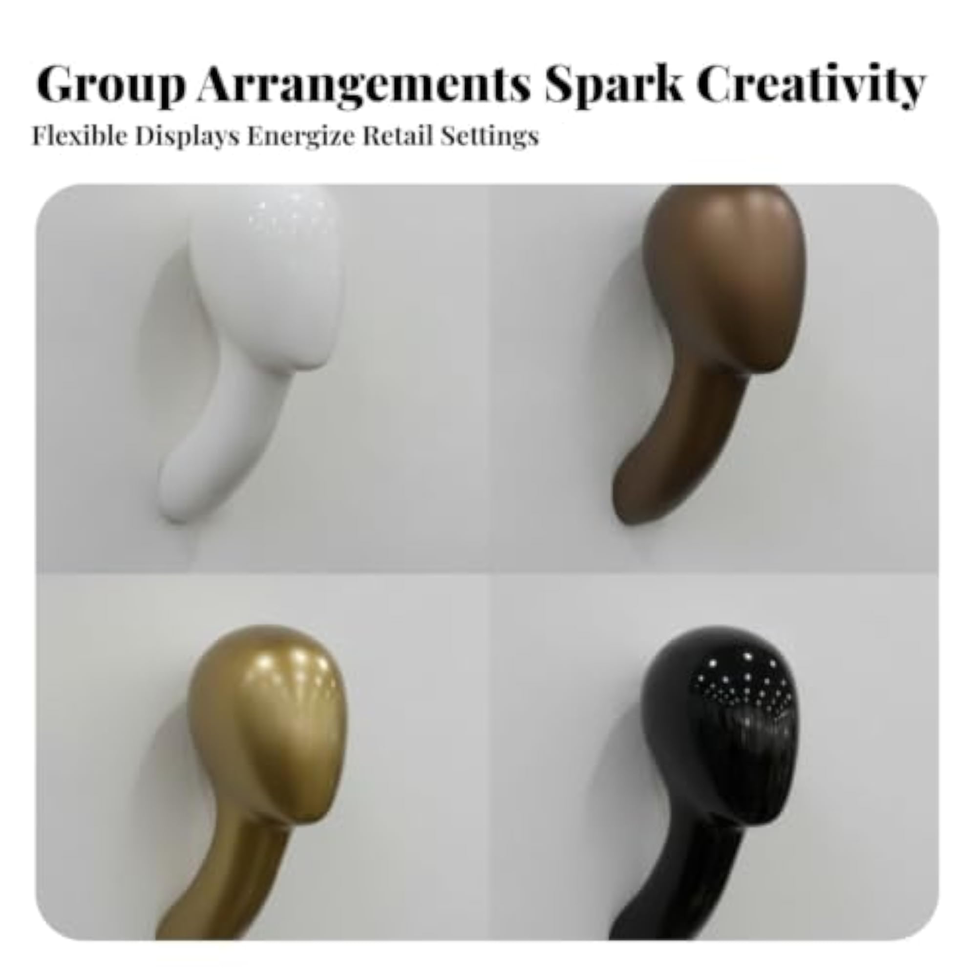 Long Neck Wall-Mounted Head Molded Display