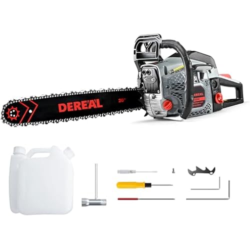 Gas Chainsaws 20 Inch 62CC Gas Powered Chainsaw 3.4HP 2 Stroke Engine Gas Power Chain Saw for Cutting Wood Outdoor Garden Farm Home