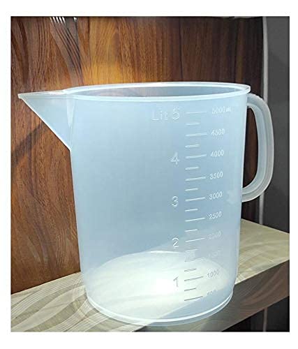 Image of Asian Scientific Plastic Measure Jar Cup for Kitchen Cooking Jug Baking & Measuring Solids and Liquids (Transparent, 5000 ml) Pack of 1