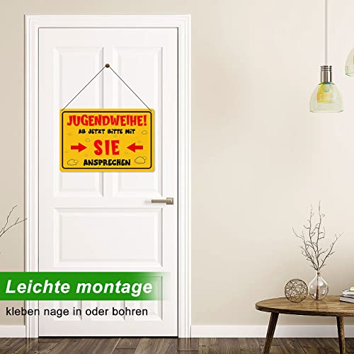 2 Stück Schild zur Jugendweihe Deko Jugendliche zum Geburtstag Türschild Wandschild Jugendweihe Geschenke Schild Personalisierte Geschenkidee zur Jugendweihe für Mädchen Junge