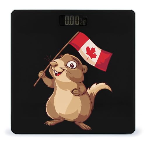 Happy Canada Day Canadian Groundhog Scale for Body Weight Bathroom Digital Body Weight High Precision Scale for Home Office