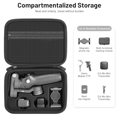 Puasok Paquete de Viaje para dji Osmo Mobile 7P/8 Case, Bolsa de Hombro Portátil para dji OSMO Mobile 7/7P/8 Vlog Combo Accesorios, para Estabilizador Gimbal - imagen 2