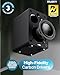 MAJORITY Bluetooth Active Bookshelf Speakers | Powered Stereo System | USB Playback | USB Charging port | HDMI ARC, Optical, Phono, Aux | Turntable Speakers | Extra Bass D70X BLACK