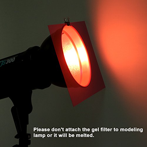 12 Pack 12X12 Inches/30X30 Centimeters Transparent Color Correction Lighting Gel Filter Set For Photo Studio Strobe Flashlight (Pink) #TOP1