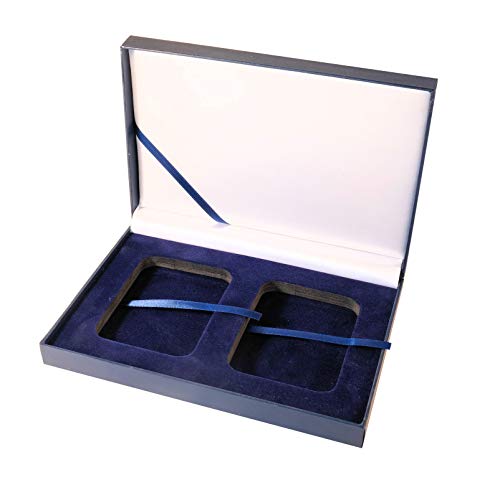 Boîte pour pièces de monnaie Guardhouse similicuir bleu coin box de rangement