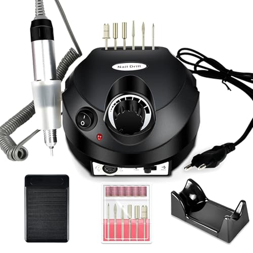 VOLTIX Fresa per Unghie Professionale, Lima Elettrica per Unghie 35000 giri/min, Elettrico Portatile Strumento di Manicure e Pedicure, Frese per Unghie per Uso Salone e Domestico