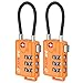 TSA Approved Cable Luggage Locks, Re-settable Combination with Alloy Body