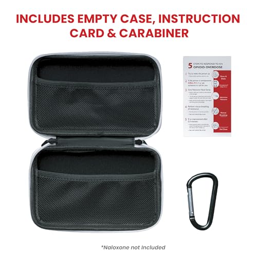 Image of Naloxone Carry Case for Opioid Overdose Kits - Protective & Water Resistant Hardshell - Holds All Naloxone Formulations Does Not Include Naloxone or Accessories (Case Size 7 inch x 4.5 inch x 2 inch)(Orange 100)