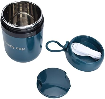 Miniatura 7 de Recipientes de sopa aislados para niños recipientes de almuerzo termo de 17 onzas con cuchara plegable caja de almuerzo de acero inoxidable de boca