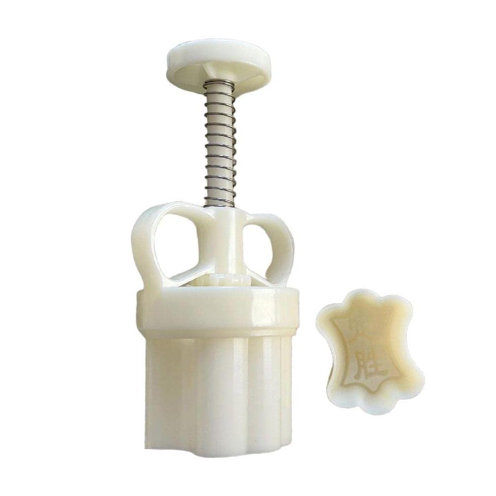 Dingsheng Mooncake Press Molds Mid-Autumn Festival Mooncake Mold Set 30g Moon Cake Mold with Reusable Stamps (White) Mooncake Mold 30g Mooncake Maker 30g Cookie Stamps Press for Baking Molds