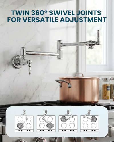 Robinet extensible pour casserole avec bras oscillant double joint - 5