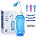 Neti Pot Sinus Rinse Bottle Nose Wash Cleaner Pressure Rinse Nasal Irrigation for Adult & Kid BPA Free 300 ML with 30 Nasal Wash Salt Packets and Sticker Thermometer