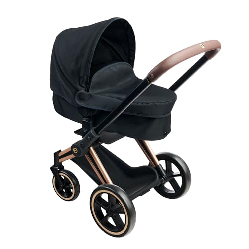Corolle - 9000141870 - Carrozzina 3 in 1 Cybex, nero, accessorio, per poponi 36 e 42 cm, dai 3 anni