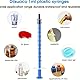 1 ml Spritzen, 30 Stück Einwegspritzen, keine Nadelspritze mit Kappen für Kolostrumernte wissenschaftliche Labors Flüssigkeitsmessung Haustierfütterung (30 Stück 1 ml)