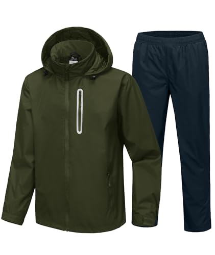 Image of SWISSWELL Men's Waterproof Golf Rain Suit Rain Gear Jacket and Pants Lightweight for Golf Fishing Big and Tall S-5XL
