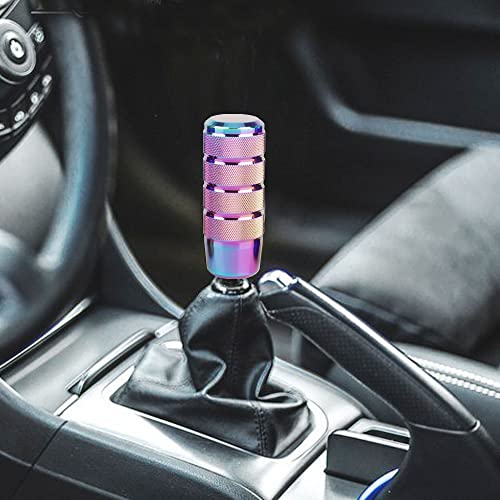 Cnspeed Shift Knob, 3.78" Aluminum Weighted Car Gear Transmission Stick Shifter Manual Lever Handle With 3 Threaded Adapters M8 M10 M12 For Most Manual Automatic Vehicles (Neo Chrome) #TOP3