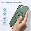 Natiiozie Magnetica Cover per iPhone SE 3/2 (2022/2020), iPhone 8/7 Compatibile con MagSafe Custodia Traslucida Opaca Posteriore, Antiurto Anti-impronta Resistente ai Graffi Protettiva Case verde #5