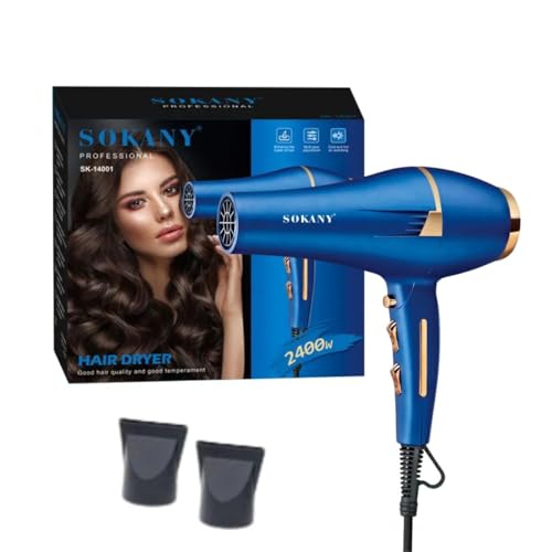 Secador De Cabelo Função Antifrizz Quente Frio Profissional Sokany Leve E Potente 2400w 110V e 220V