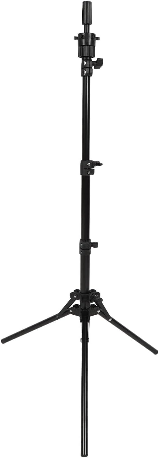 Adjustable Mannequin Head Tripod Stand for Hairdressing Training Aluminum Alloy Holder
