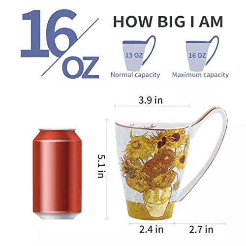 Mug Ceramic Novelty Coffee Mugs 16 Oz Creative Art Give Van Gogh Lovers Unique Gifts #TOP3