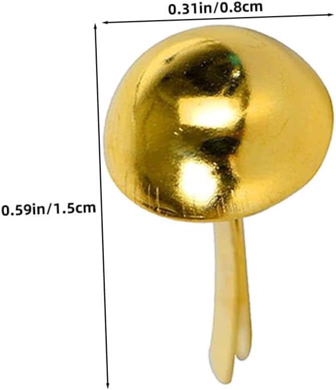 ORFOFE 300pcs Round Head Paper Fasteners Brads, Gold Iron Scrapbooking Pins for School Art Supplies, Crafting, DIY Projects, and Paper Crafts