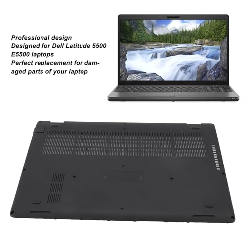 Profesjonalna Podstawa Dolnej Obudowy Laptopa, Szybko Chłodząca Dolna Podstawa Laptopa Dolna część Pokrywy Obudowy do Akcesoriów do Laptopa Dell Latitude 5500 E5500, Czarna