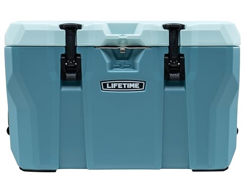 Lifetime 55 Quart Hard Cooler, High Performance Ice Chest with Drain, Made in USA