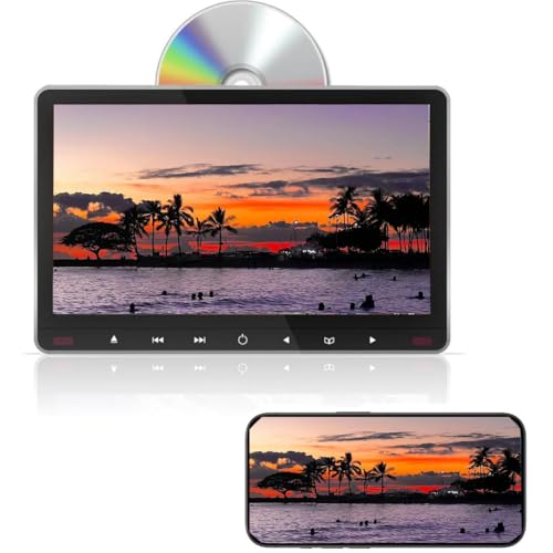 ULOPOP 11.6インチ大画面スロットインで出し入れラクラク IPS液晶搭載でヘッドレストモニター DVDプレーヤー CPRM対応 車載 全視角 1920*1080P タッチボタン USB・TF・HDMI・AV-IN・AV-OUT対応 スピーカー内蔵 マルチメディア対応可能 1080Pまで支持、様々なフォーマット対応 シガーアダプター付き 取付簡単 日本語取扱説明書付き